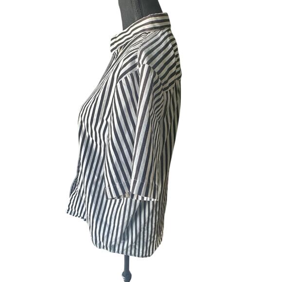 Vintage Panhandle Slim Western Black White Striped Shirt – Size Small - Picture 4 of 7